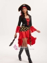 Váy Cướp Biển Hải Tặc Nữ - Váy Đỏ Áo Đen Có Tay Loe