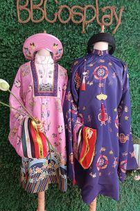 Đồ Cặp Đôi Việt Phục Ngũ Thân - Nhật Bình Tím