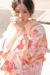 Áo Yukata Mùa Hè Ngọt Ngào Tặng Kèm Thắt Lưng