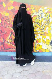 Đồ Hồi Giáo Của Phụ Nữ Niqab Kết Hợp Abayas Đen Truyền Thống