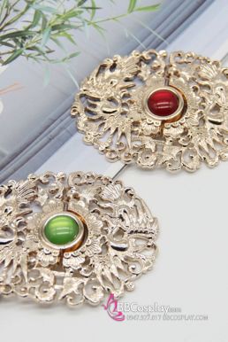 Nút Áo Khuy Áo Làm Cúc Phượng Nhật Bình Việt Phục - Phụ Kiện Trang Sức Cổ Trang Thủ Công Size 7.3Cm