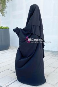 Đồ Phụ Nữ Hồi Giáo Khăm Trùm Đầu Khimar Tam Giác 2 Lớp