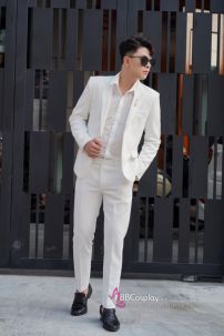 Vest Trắng - Full Comle Trắng Tổng Tài Phong Cách Hàn Quốc