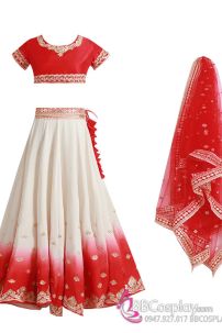 Đồ Lahanga Đỏ Ấn Độ Cho Cô Dâu  - Mẫu Váy 360 Độ