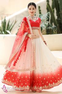 Đồ Lahanga Đỏ Ấn Độ Cho Cô Dâu  - Mẫu Váy 360 Độ