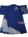 Yukata Xanh Hạc Bay Giá Rẻ Tặng Kèm Thắt Lưng