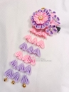 Kanzashi Nhật Bản Tím Hồng Pastel - Lớn