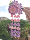Kanzashi Nhật Bản Tím Hồng Pastel - Lớn
