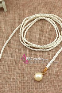 Dây Phụ Kim Tuyến Loại Ngọc Trai - Obijime -Trắng Ngà