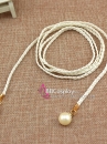 Dây Phụ Kim Tuyến Loại Ngọc Trai - Obijime -Trắng Ngà