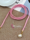 Dây Phụ Kim Tuyến Loại Ngọc Trai - Obijime - Hồng