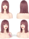 Tóc Giả Tím Khói Ngắn Ngang Vai