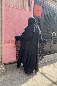 Đồ Phụ Nữ Hồi Giáo Đính Hột Màu Đen