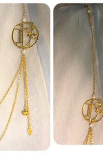 Phụ Kiện Việt Phục - Dây Chuyền Treo Áo Tà Xích - Sen Cá