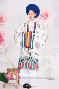 Đồ Cặp Đôi Việt Phục Nhật Bình Trắng - Mãng Lan Xanh Dương