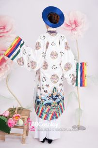 Đồ Cặp Đôi Việt Phục Nhật Bình Trắng - Mãng Lan Xanh Dương