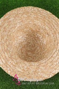 Mũ Rơm Màu Tự Nhiên Rộng Vành