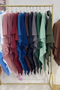 Khăn Trùm Khimar Màu Đỏ Nâu