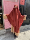 Khăn Trùm Khimar Màu Đỏ Nâu