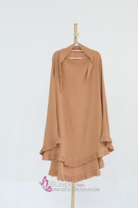 Khăn Trùm Khimar Màu Vàng Nâu