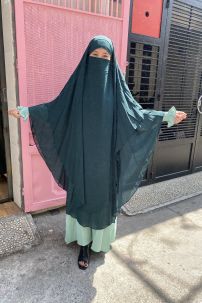 Khăn Trùm Khimar Màu Xanh Rêu