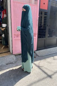 Khăn Trùm Khimar Màu Xanh Rêu
