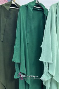 Đồ Phụ Nữ Hồi Giáo Tay Ôm -  Khăm Trùm Đầu Khimar Tam Giác 2 Lớp