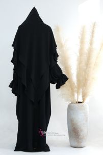 Đồ Phụ Nữ Hồi Giáo Tay Ôm -  Khăm Trùm Đầu Khimar Tam Giác 2 Lớp