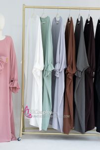 Đồ Phụ Nữ Hồi Giáo Tay Ôm -  Khăm Trùm Đầu Khimar Tam Giác 2 Lớp