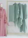 Trang Phục Phụ Nữ Hồi Giáo Tay Ôm -  Khăm Trùm Đầu Khimar Tam Giác 2 Lớp