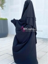 Trang Phục Phụ Nữ Hồi Giáo Tay Ôm -  Khăm Trùm Đầu Khimar Tam Giác 2 Lớp