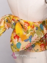 Obi Kimono - Thắt Lưng Kimono Nhật Nơ Gấm Vàng Đậm