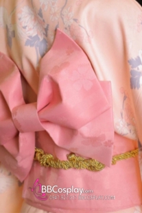 Đai Lưng Kimono Nhật Nơ Hồng Nhạt Hoa Anh Đào