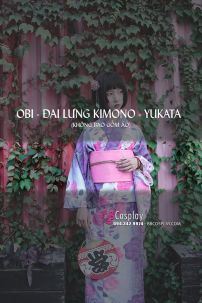 Đai Lưng Kimono Nhật Nơ Hồng Nhạt