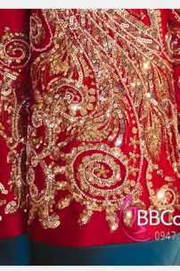 Đồ Cưới Phong Cách Trung Hoa Mẫu Đỏ Xanh Đính Cườm Long Phụng 2024