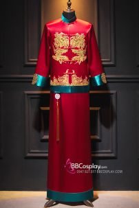 Đồ Tân Lang - Mẫu Đỏ Xanh Đính Cườm Long Phụng 2024