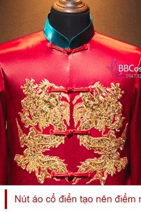 Đồ Tân Lang - Mẫu Đỏ Xanh Đính Cườm Long Phụng 2024