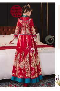 Hỷ Phục Tân Nương -  Mẫu Đỏ Xanh Đính Cườm Long Phụng 2024