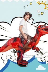 Mascot Khủng Long Đỏ Bơm Hơi