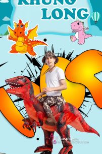 Mascot Khủng Long Đỏ Bơm Hơi