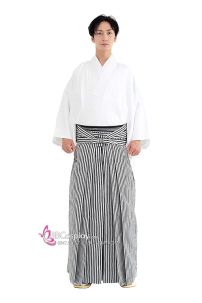 Chỉ Hakama Sọc Đen Trắng