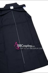 Chỉ Hakama Đen Trơn Chuẩn Nhật