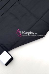 Chỉ Hakama Đen Trơn Chuẩn Nhật