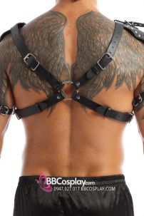 Giáp Vai Chiến Binh Loại Vẩy Rồng - Màu Đen