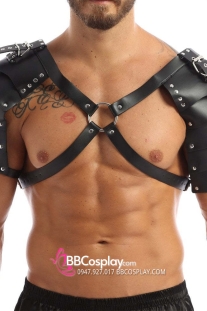 Giáp Vai Chiến Binh Loại Vẩy Rồng - Màu Đen