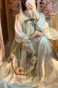 Hán Phục Chiết Ngực Lục Yên Kim Thanh