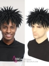 Tóc Giả Xoăn Kiểu Dreadlock Mẫu Nữa Đầu - Màu Đen