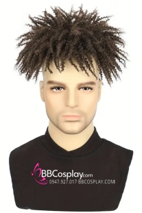 Tóc Giả Xoăn Kiểu Dreadlock Mẫu Nữa Đầu - Màu Nâu