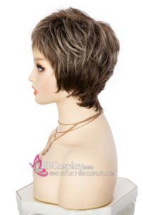 Tóc Ngắn Nữ Tóc Tém Hàn Quốc Line Nâu Vàng