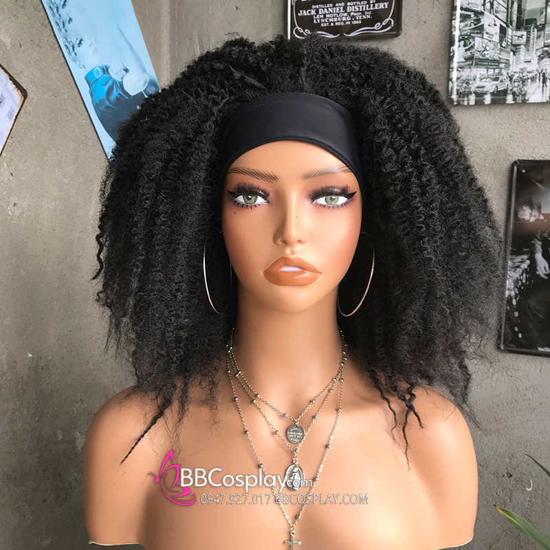 Tóc Giả Xoăn Kiểu Dreadlock Dạng Băng Đô - Màu Black